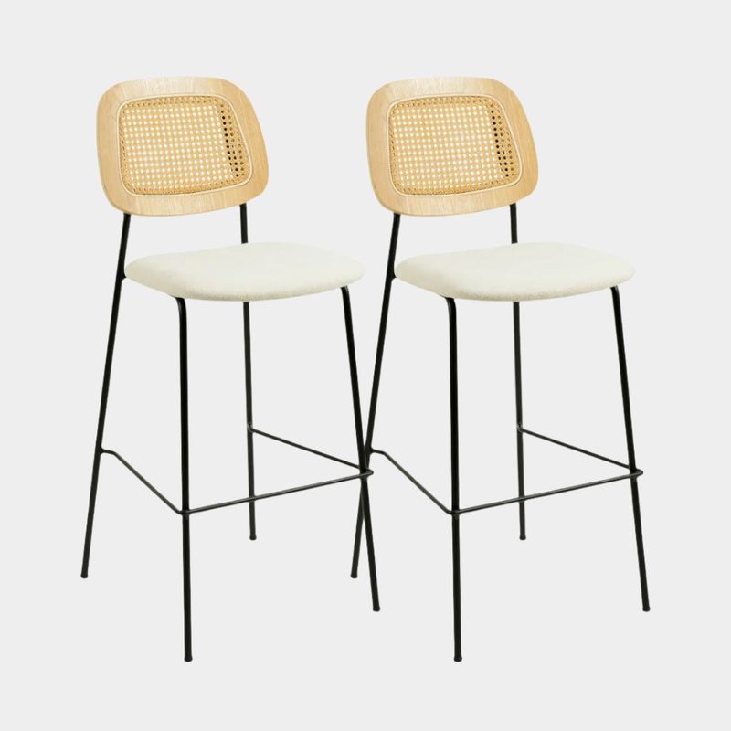 Anais Natural Rattan Counter Stool – Set of 2