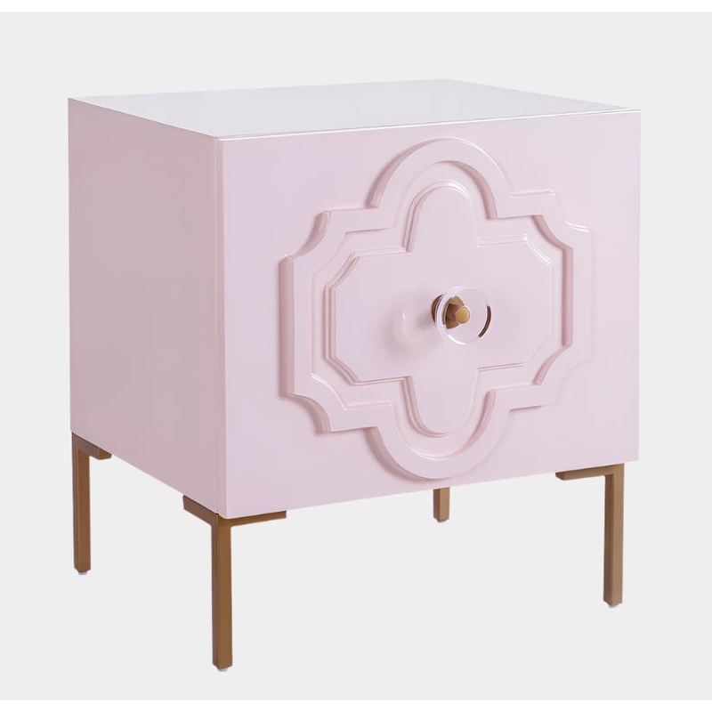 Anna Pink Lacquer Side Table