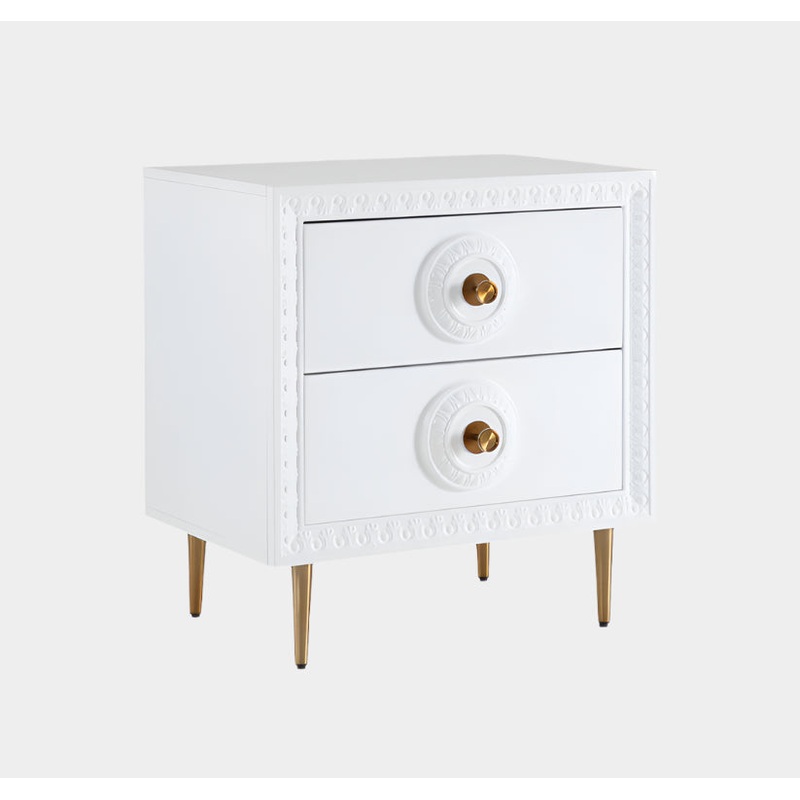 Bovey White Lacquer Side Table