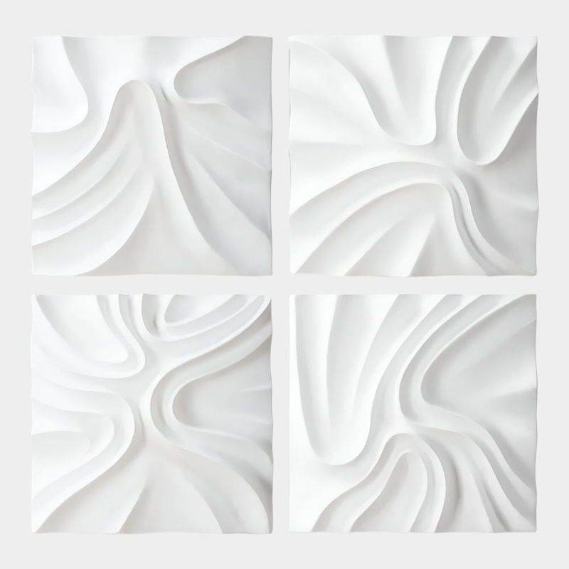 Snowdrift Wall Decor, S/4