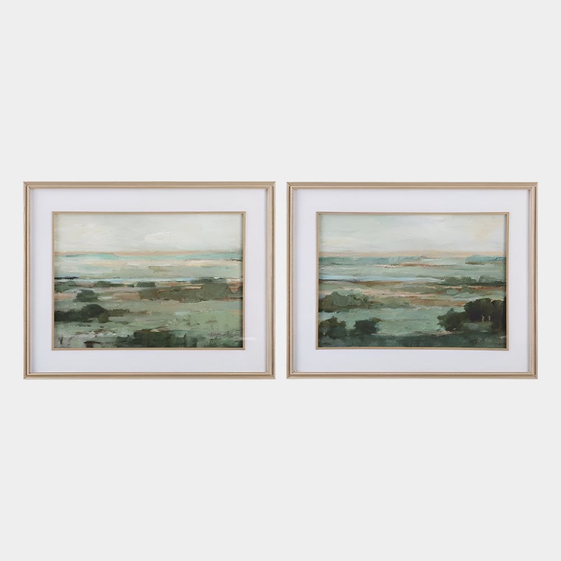 Warm Valley Framed Prints, S/2