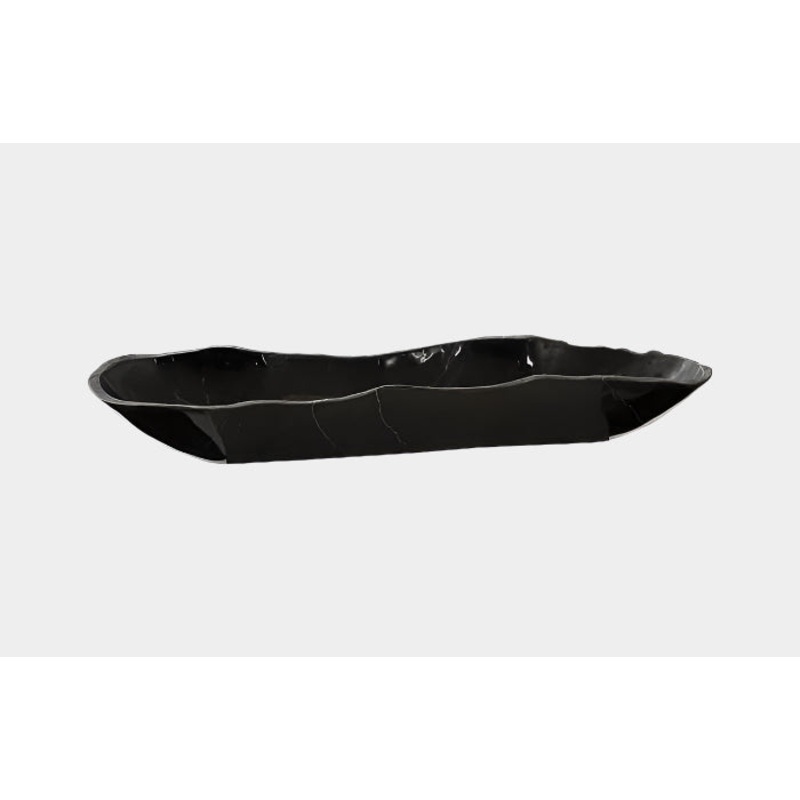 Aragonite Canoe Bowl, Black, Medium