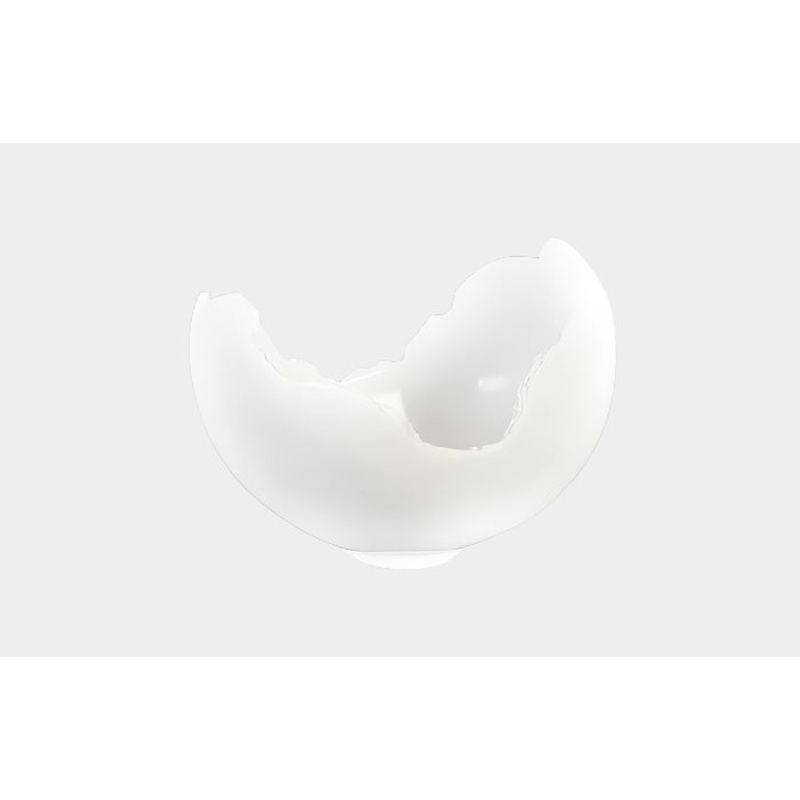 Burled Bowl, Glossy White