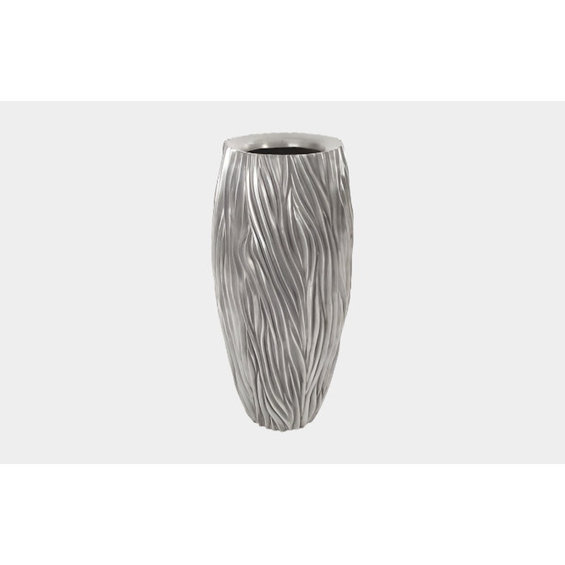 Alon Planter, Polished Aluminium
