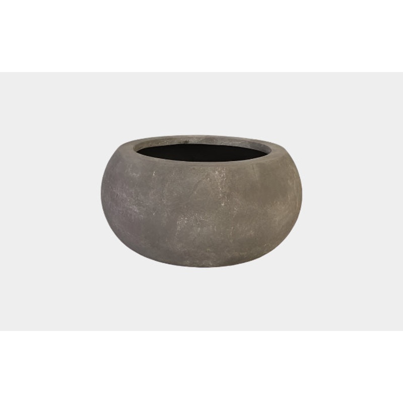 Rounded Planter, Large, Gray