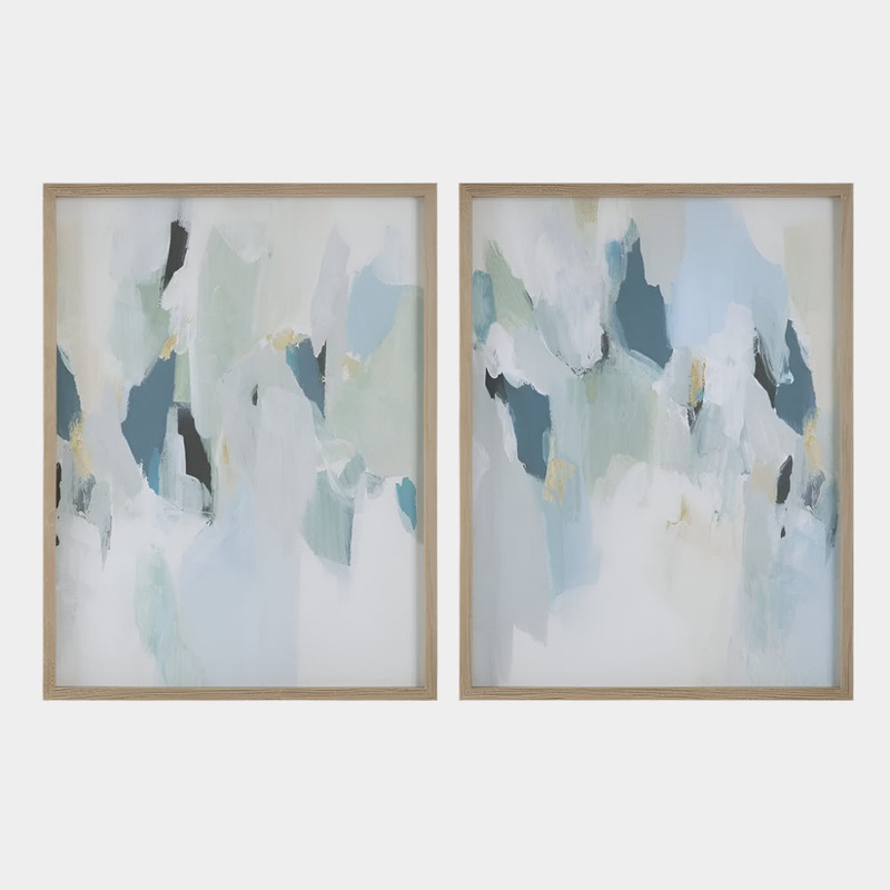 Seabreeze Framed Canvases, S/2