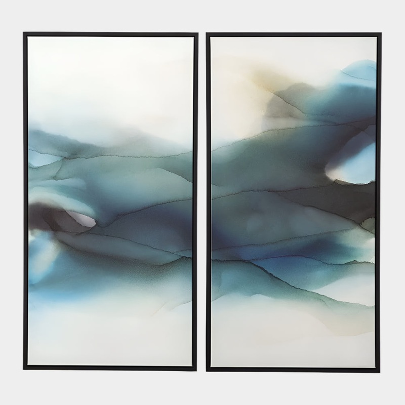 September Desert Framed Canvases, S/2