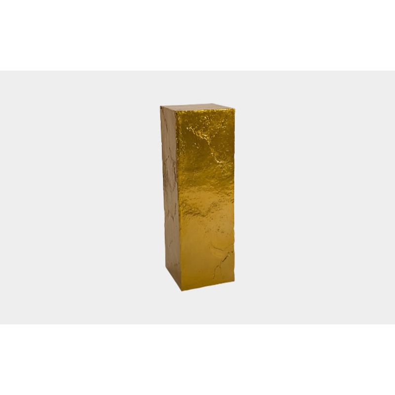 Slate Pedestal, Large, Liquid Gold