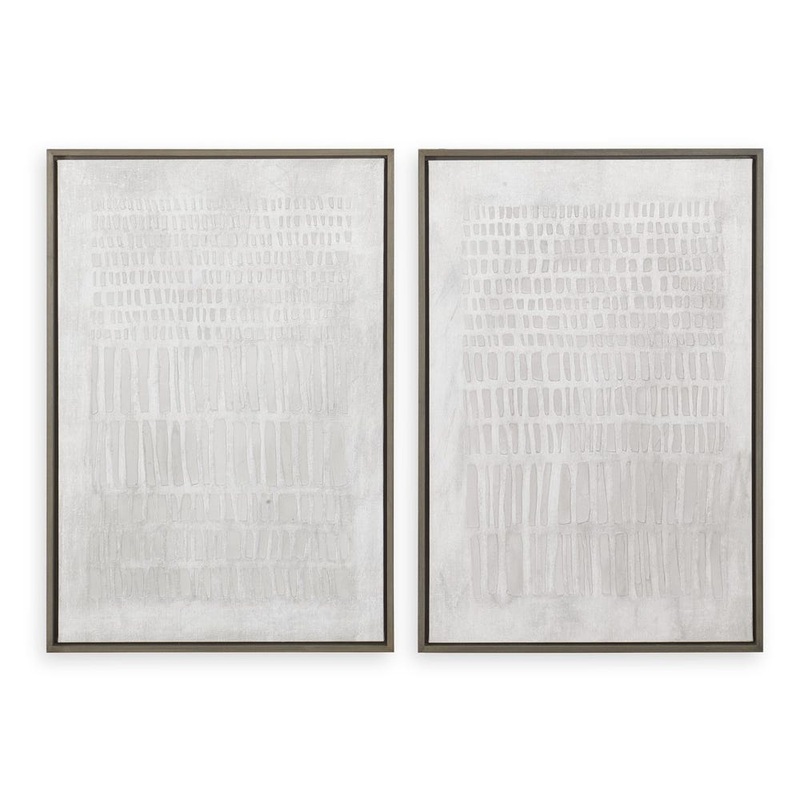 Social Theory Framed Canvases, S/2