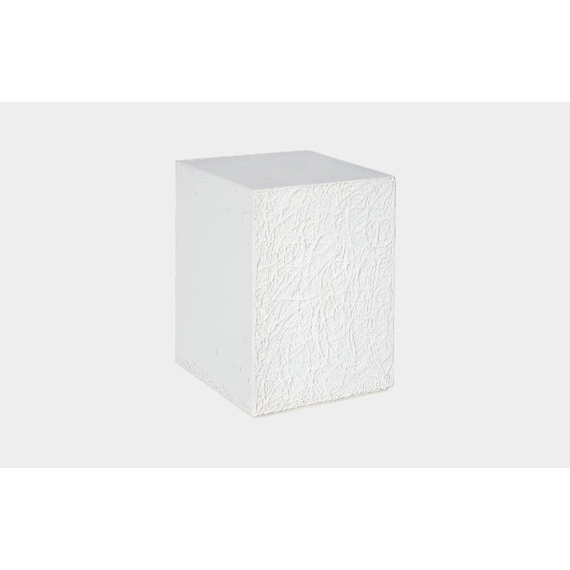 String Theory Pedestal, White Stone, Small