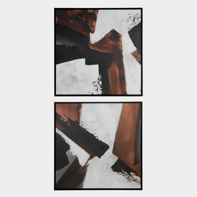 Tactile Inspiration Framed Canvases, S/2