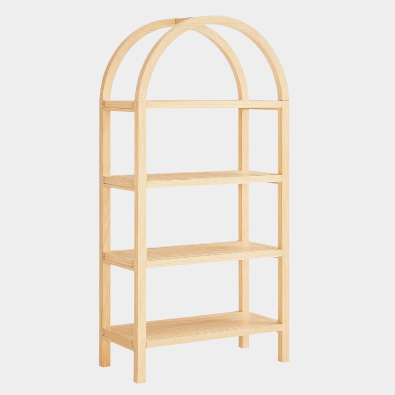 Vexley 60 Inch Wide Arched Bookshelf