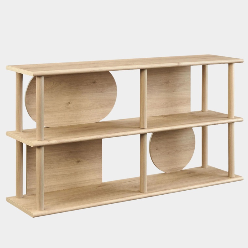 Zadie 55 Inch Console Table in Light Oak