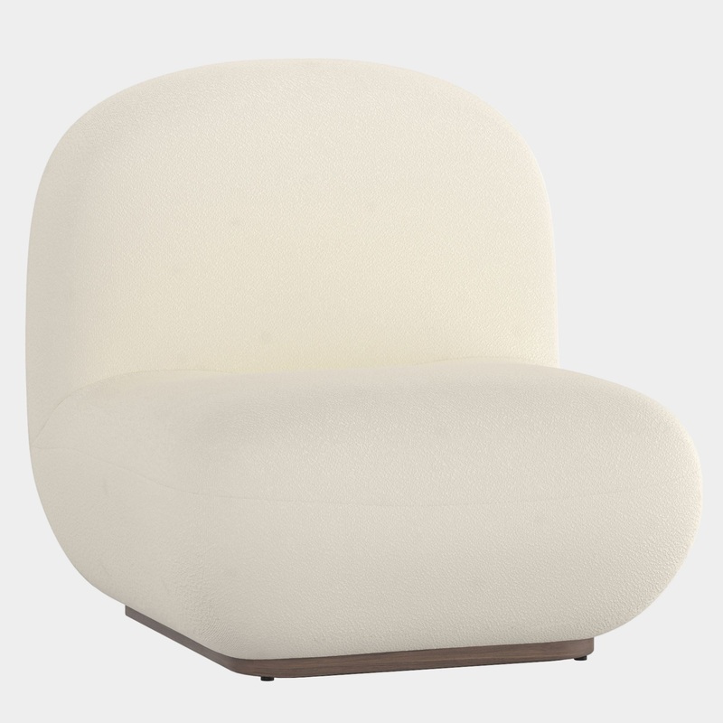 Zilano Accent Chair in Ivory Boucle