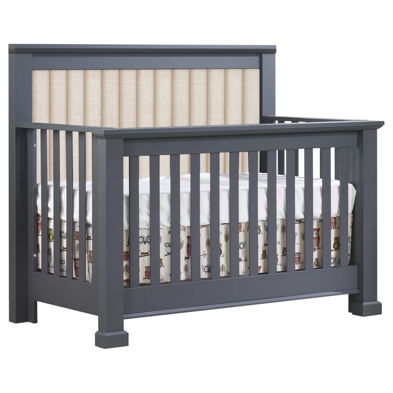 Taylor 5-in-1 Convertible Crib with Upholstered Headboard Panel
