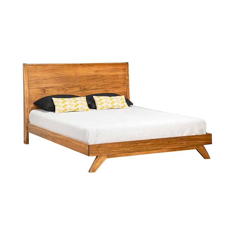 Tribeca Queen Platform Bed w/Wood Headboard