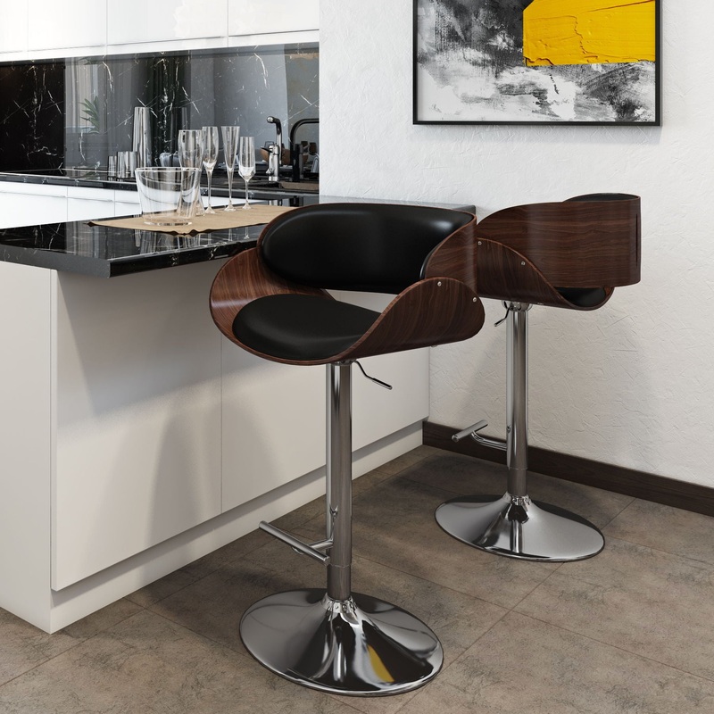 Amery – Mid Century Modern Adjustable Swivel Bar Stool
