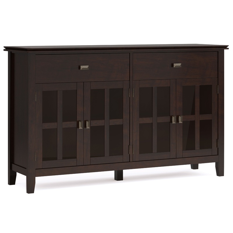 Artisan – Large 4 Door Sideboard Buffet – Dark Chestnut Brown