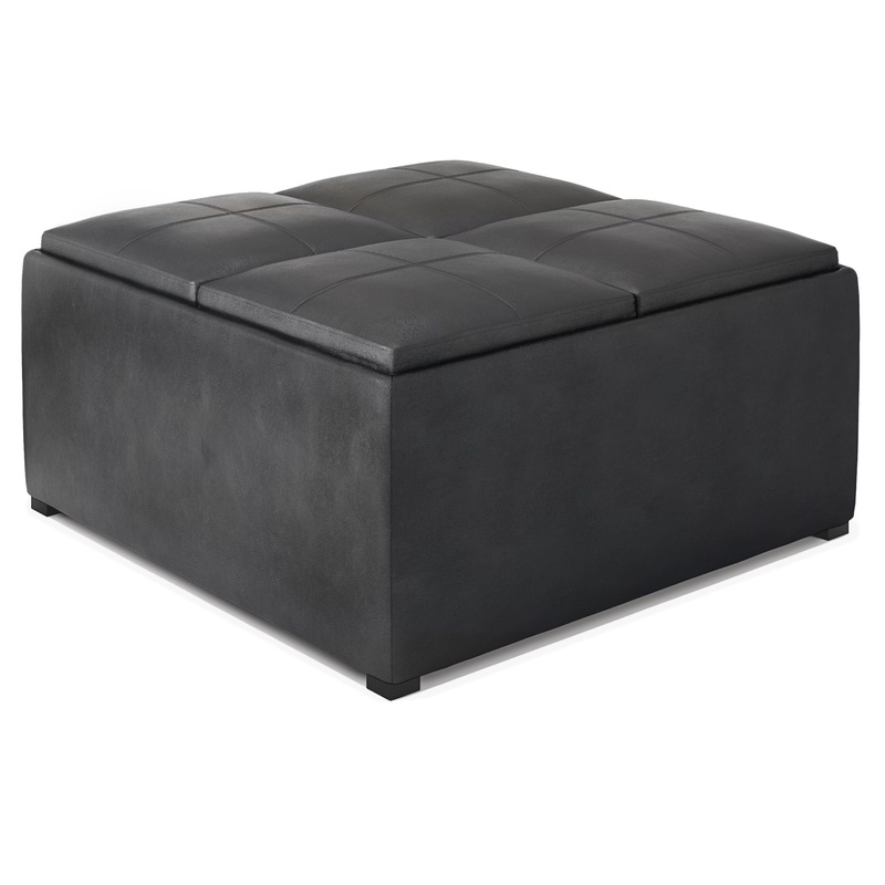 Avalon – Upholstered Square Coffee Table Storage Ottoman