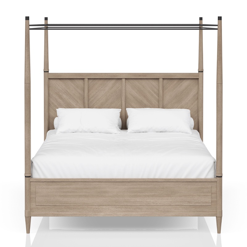 Transitional Styling Canopy Bed