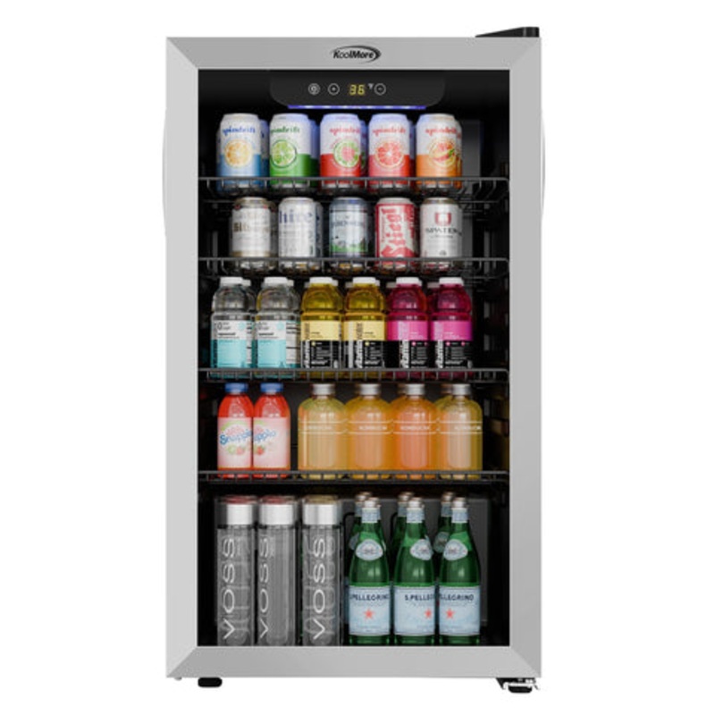 18 in. 3.2 Cu. Ft. Beverage Refrigerator Merchandiser with Stainless Steel Trim and Touch Panel (KM-BR32SS)