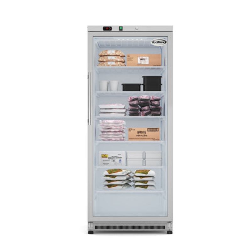 21 Cu. Ft. Commercial Freezer with Glass Door in Stainless Steel – Manual Defrost (KM-FMD20SGD)