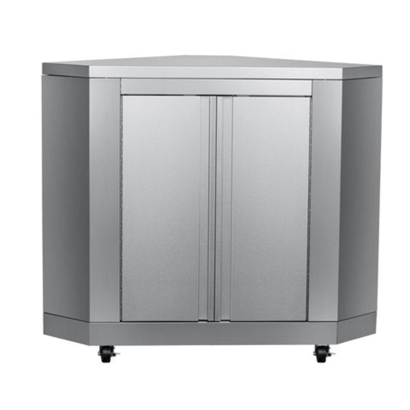 26 in. Stainless-Steel Corner Cabinet for Outdoor Kitchen (KM-OKS-CCAB)