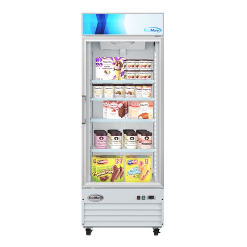 31 in. 1-Door Commercial Display Merchandiser Freezer 23 cu. ft. in White (MDF-1GD-23C-WH)