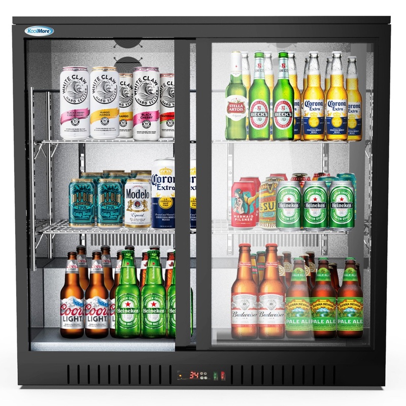 35 in. Two-Door Back Bar Refrigerator – 7.4 Cu Ft. BC-2DSL-BK
