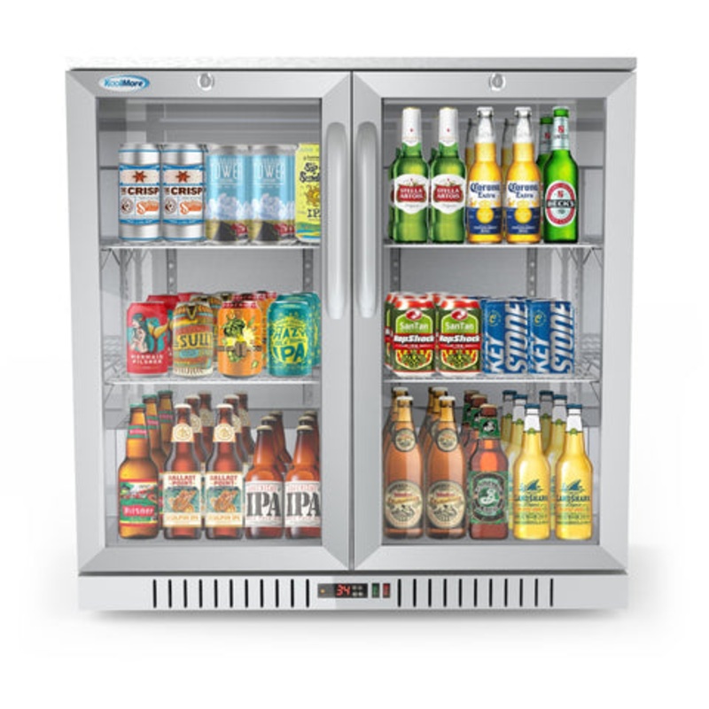 35 in. Two-Door Back Bar Refrigerator – 7.4 Cu Ft. BC-2DSW-SS
