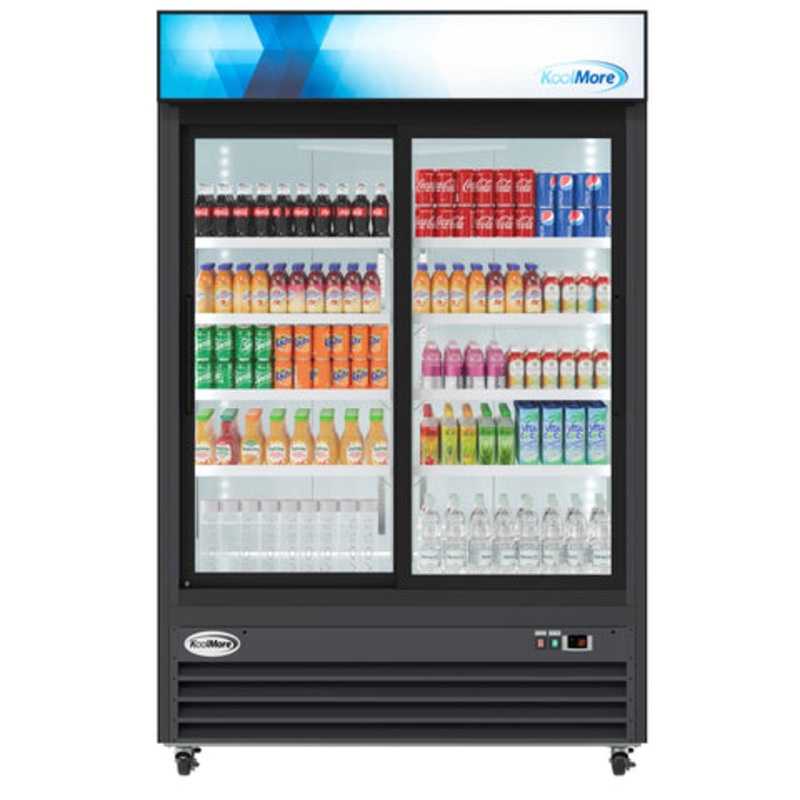 53 in. Two-Door Merchandiser Refrigerator – 45 Cu Ft. MDR-2D-GSLD.