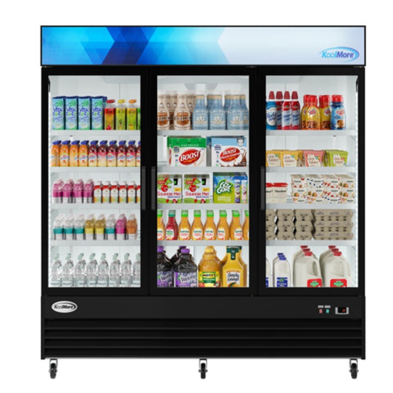 78 in. Three-Door Merchandiser Refrigerator – 53 Cu Ft. MDR-3GD.