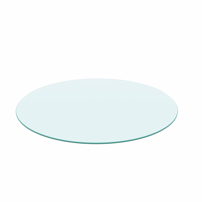20″ Round Tempered Glass Table Top Clear Glass 1 / 4″ Thick Round Polished Edge – Transparent