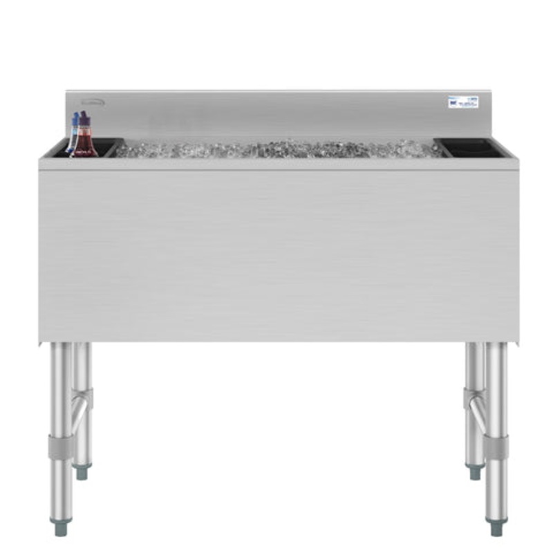 30 in. Commercial Underbar Ice Bin with Siding Lid in Stainless Steel (KM-UIB-1830)