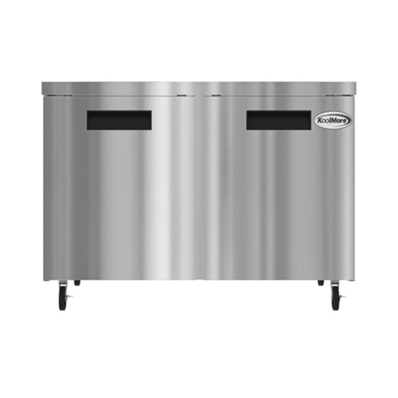 48 in. Two Door Commercial Undercounter Refrigerator in Stainless-Steel 11 cu. ft. (KM-UCR-2DSS)