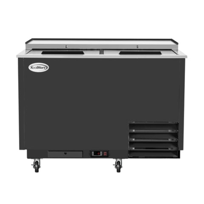 50 in. Commercial Glass Froster in Black Steel, ETL Listed, 14 cu. ft. (KM-GF50-BK)