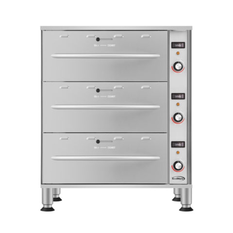 Three-Drawer Commercial Free Standing Warming Drawer in Stainless-Steel (KM-WD-M3)