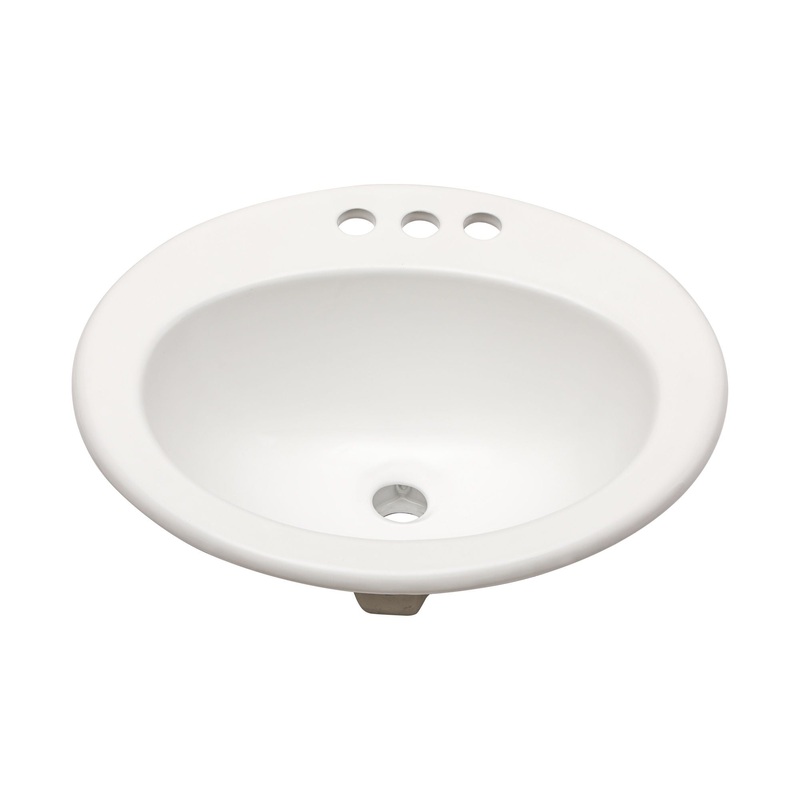 20 X 18″ Modern Ceramic Oval Undermount Bathroom Sink With 3 Faucet Holes – White