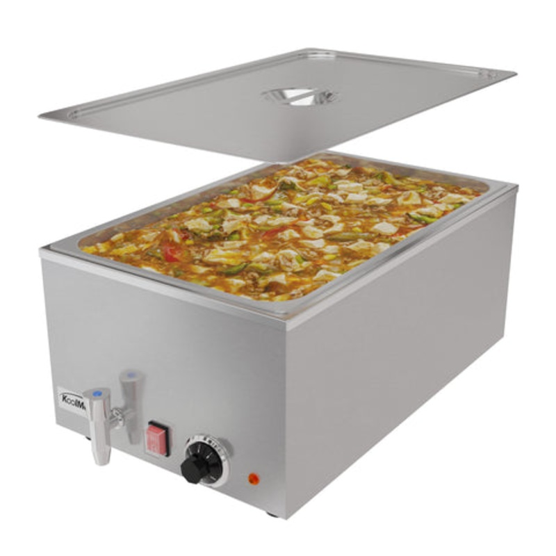 21 Qt. One-Section Electric Countertop Food Warmer With Faucet, CFW-1T.