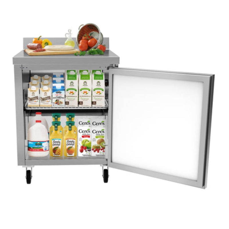 27 in. One-Door Worktop Refrigerator With 3.5 in. Backsplash – 6.3 Cu Ft. RWT-1D-6C