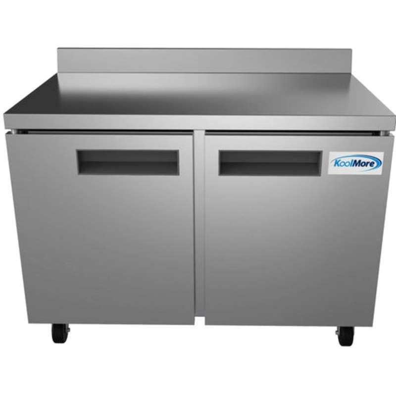 48 in. Two-Door Worktop Refrigerator With 3.5 in. Backsplash – 12 Cu Ft. RWT-2D-12C