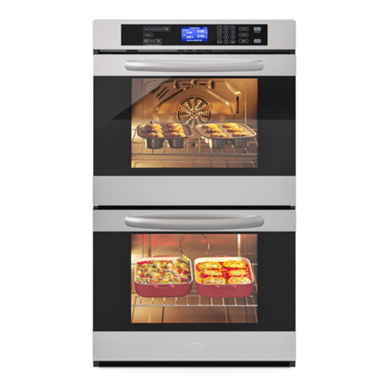 5 cu. ft. Stainless-Steel Premium Convection Double-Unit Wall Oven, KM-WO30D-SS.