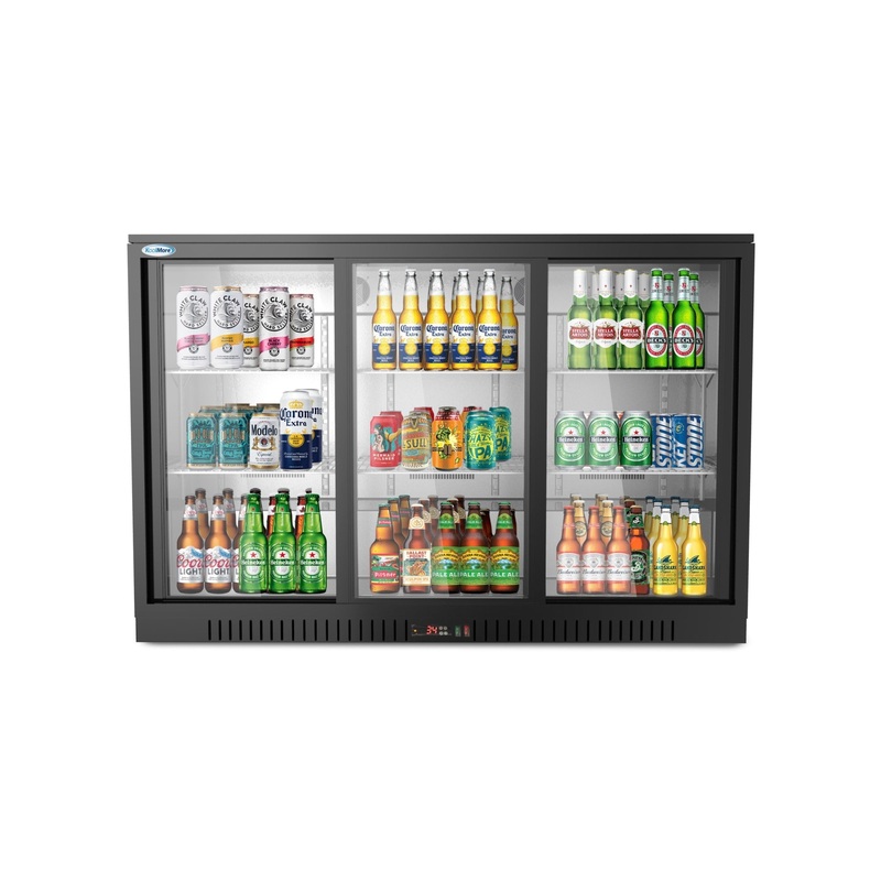 53 in. Three-Door Back Bar Refrigerator – 11.3 Cu Ft. BC-3DSL-BK