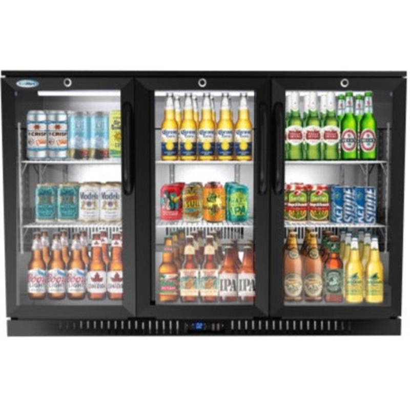 53 in. Three-Door Back Bar Refrigerator – 11 Cu Ft. BC-3DSW-BK