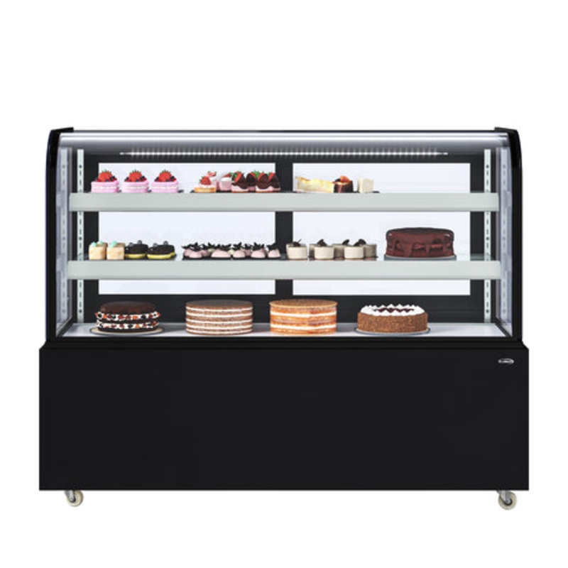60 in. Refrigerated Bakery Display Case in Black, 17.6 cu. ft. (KM-CDHF-17C-BK)