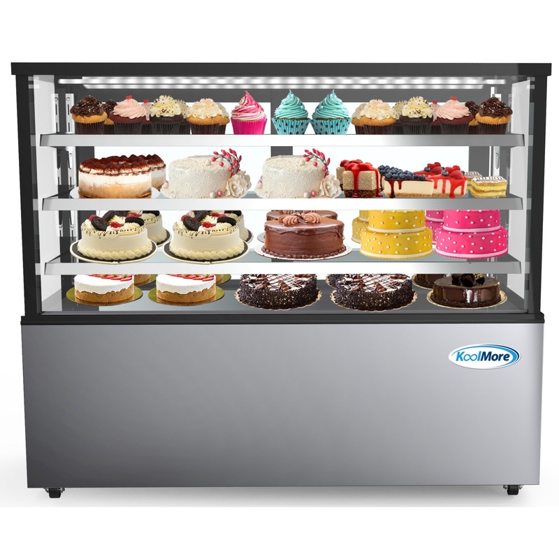 71 in. Refrigerated Bakery Display Case for Cakes, Stainless Steel Frame, 30 cu. ft. RBD30C.