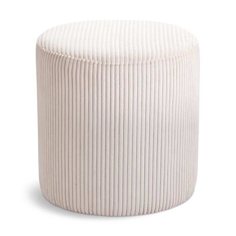 Roy – Round Microsuede Ottoman / Stool