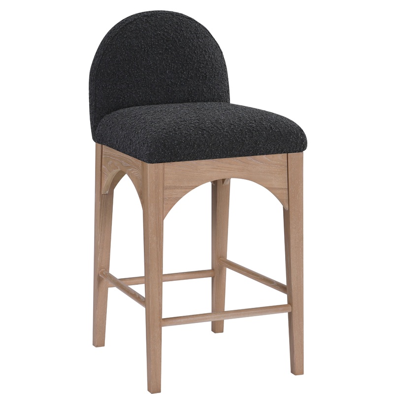 Waldorf – Boucle Stool With Natural Legs