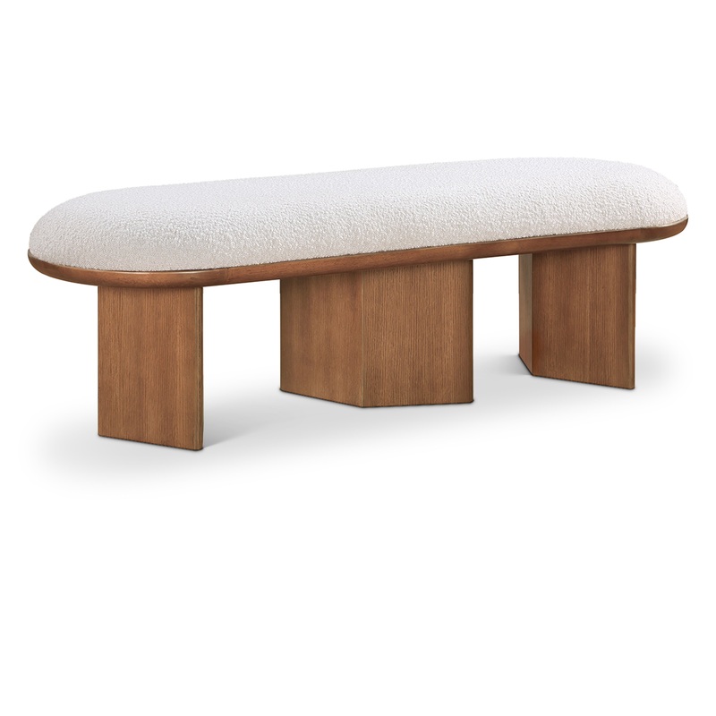 Wilshire – Bench With Brown Base – Cream