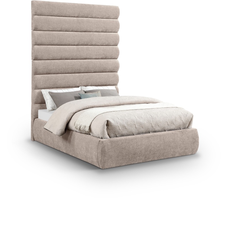 Adam – Chenille Fabric Bed With 89″ Headboard